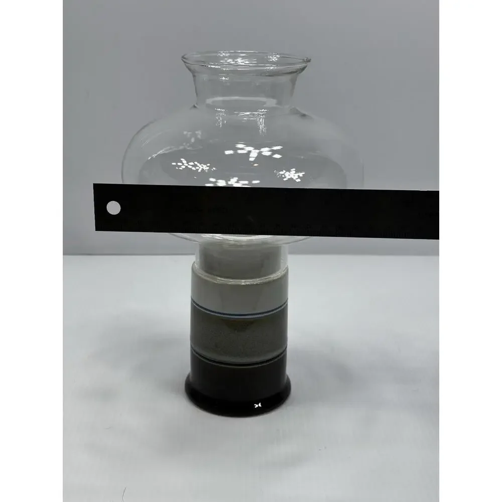 Vintage Colonial Candle of Cape Cod Hurricane Glass‎ Candle Lamp Stoneware Japan